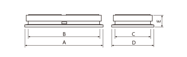 【NS-SH-900G/NS-SH-1600G】外形寸法図