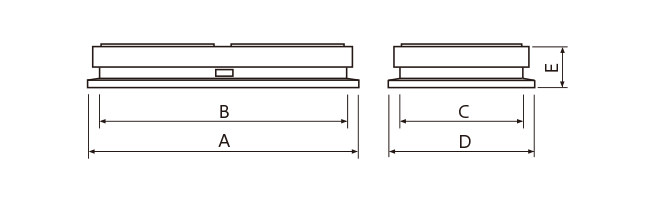 【NS-SHsus-900R/G/GP,NS-SHsus-1600R/G/GP】外形寸法図