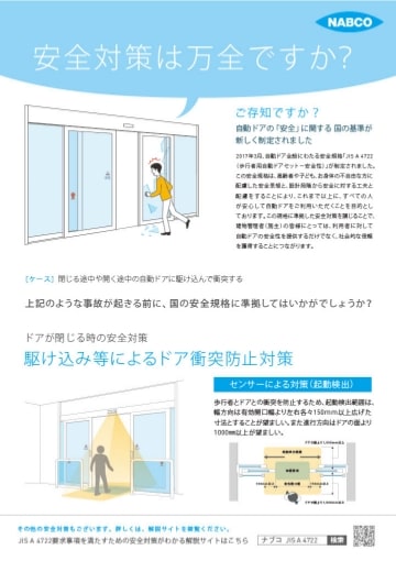 JIS A 4722　駆け込み等によるドア衝突防止対策